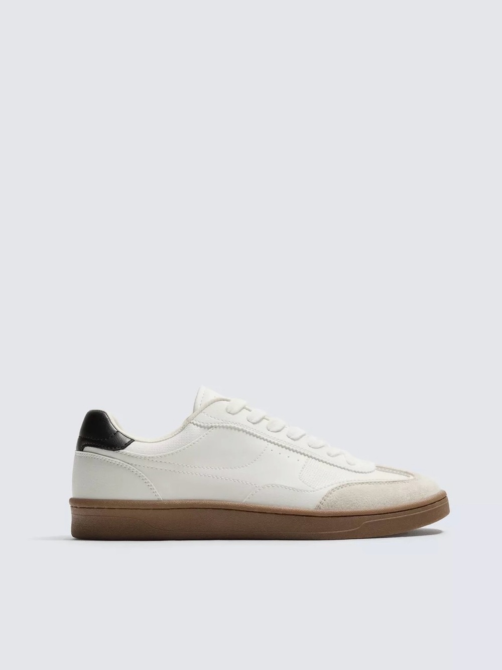 Zara Contrasting Sole Sneakers- Mens Size 11, White/Blk